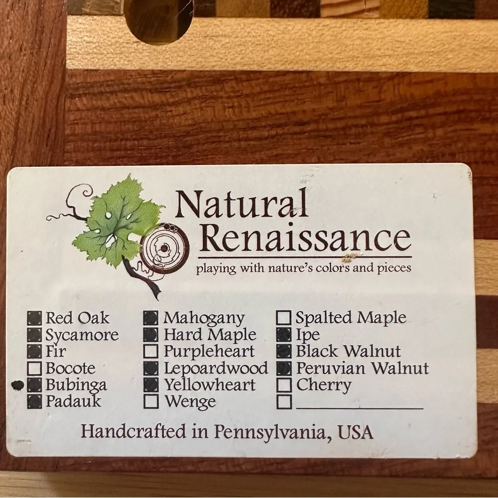 Natural Renaissance Handmade Wood Magnetic Key Holder Wall Mount USA Inlay